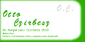 otto czirbesz business card