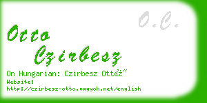 otto czirbesz business card